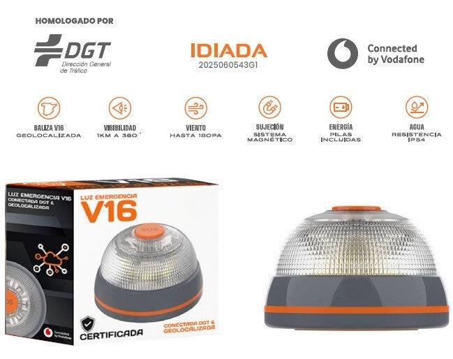Luz emergencia Hero V16 con Geolocalización 193-0001