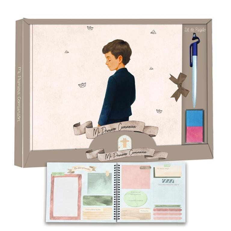 LIBRO COMUNION APAISADO + BOLI + TAMPÓN NIÑO 49437 ARGUVAL