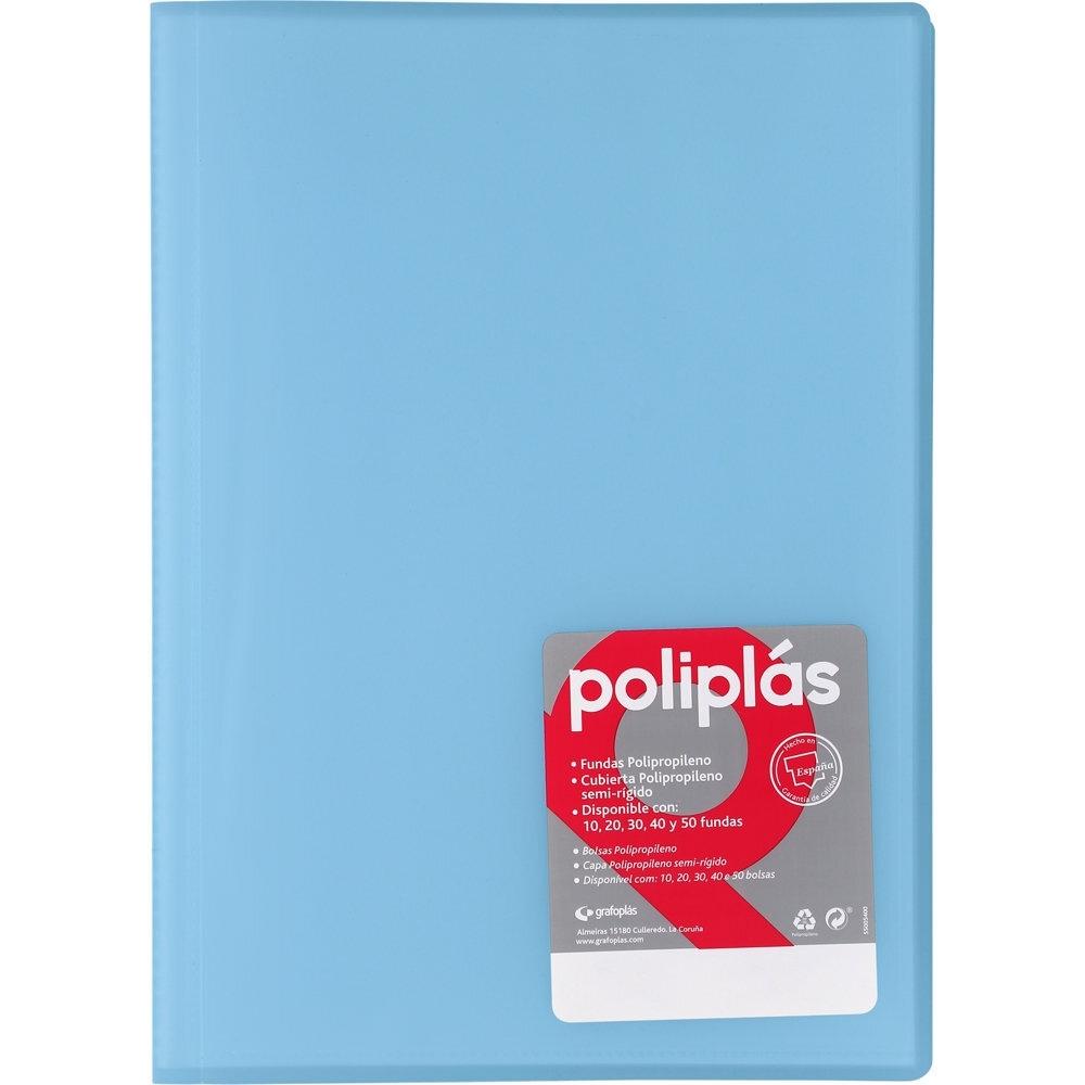 Carpeta de Fundas Poliplas 30 azul soft translucido 1471291