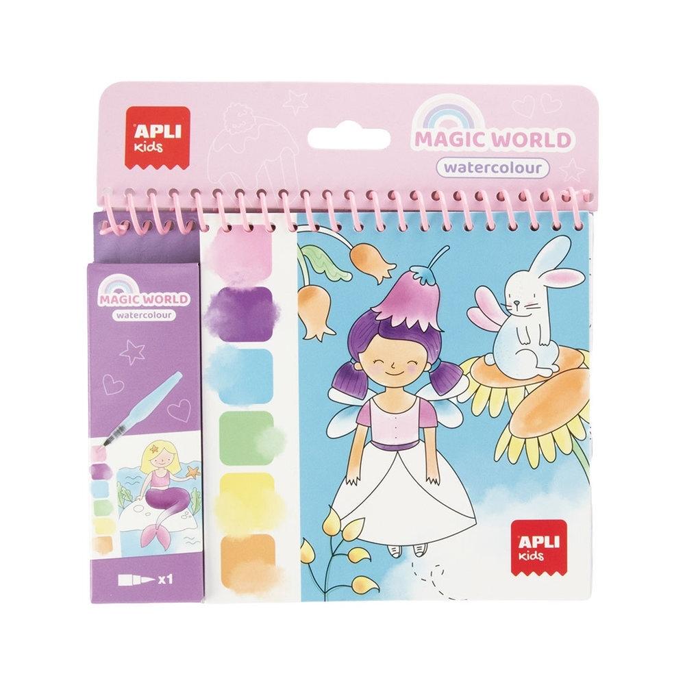 Block Apli 20574 Pinta y colorea con acuarelas