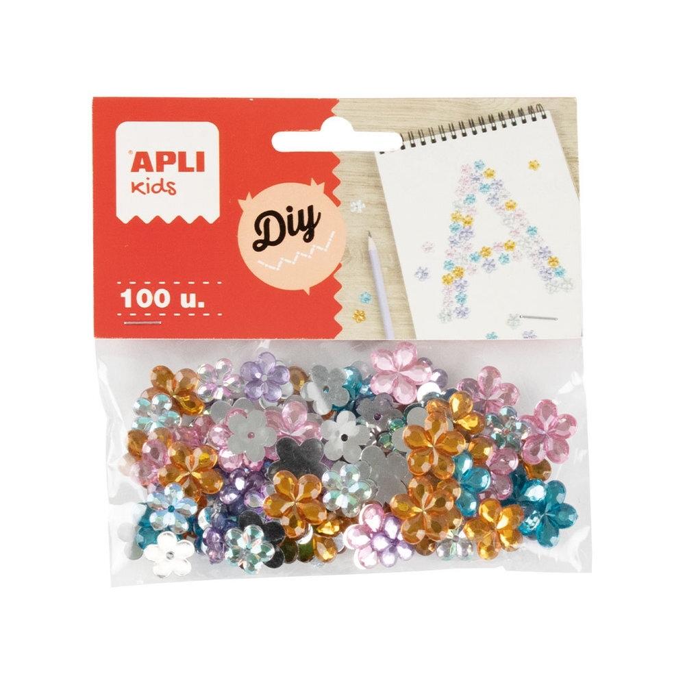 Diamantes flores 20603 B/100 Surtido Apli