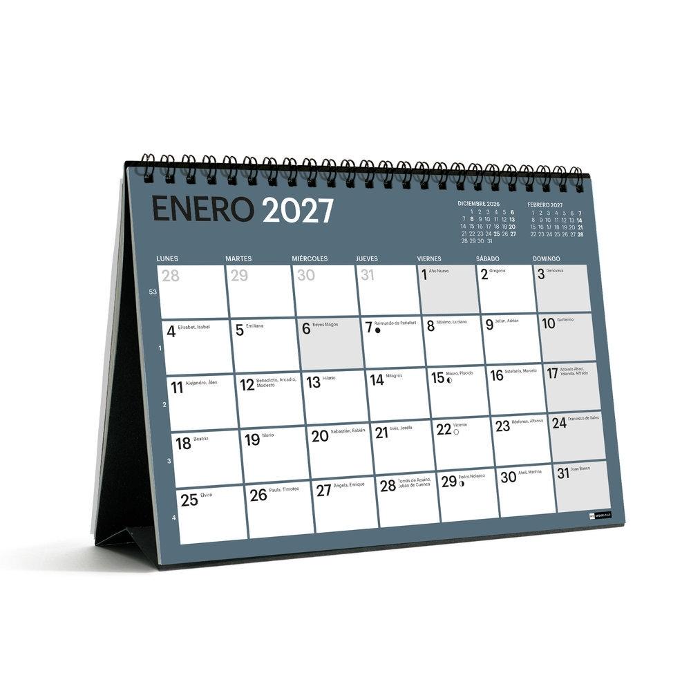 Calendario 18 meses Miquelrius 2026-2027 MR28412 Mesa para escribir A5 210x149 Chromat