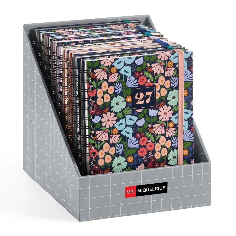 Expositor agendas escolares Miquelrius 2026-2027 MR34920 18 meses wire-o 12 unidades