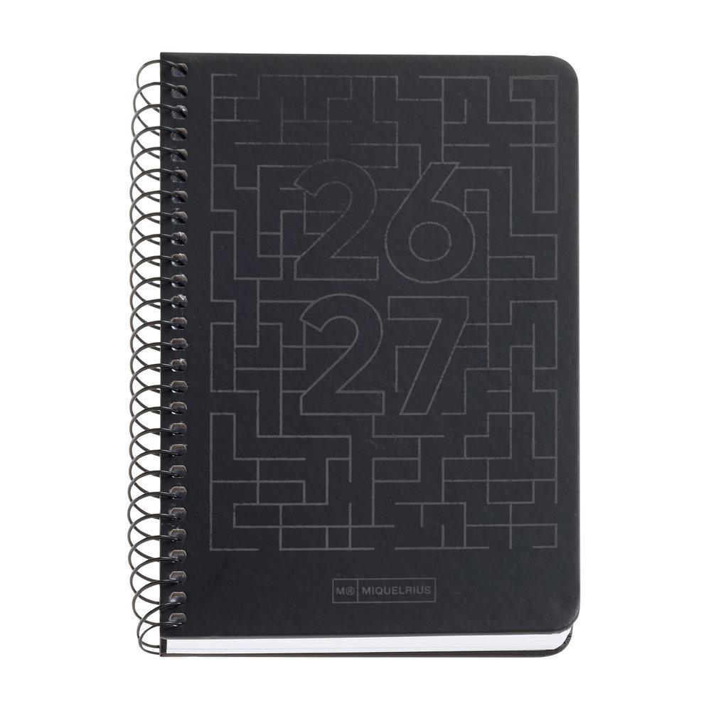 Agenda Miquelrius Escolar 2026-2027 117x174 Dia Pagina Activa Lab Negro MR21168