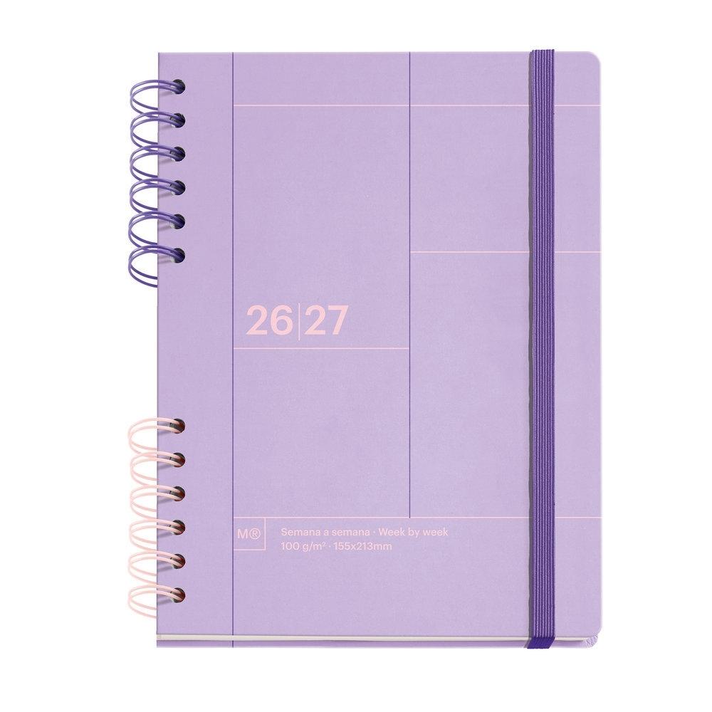 Agenda Miquelrius Escolar 2026-2027 160x218 Semana Vista Plus Back To Basics Lila MR21339