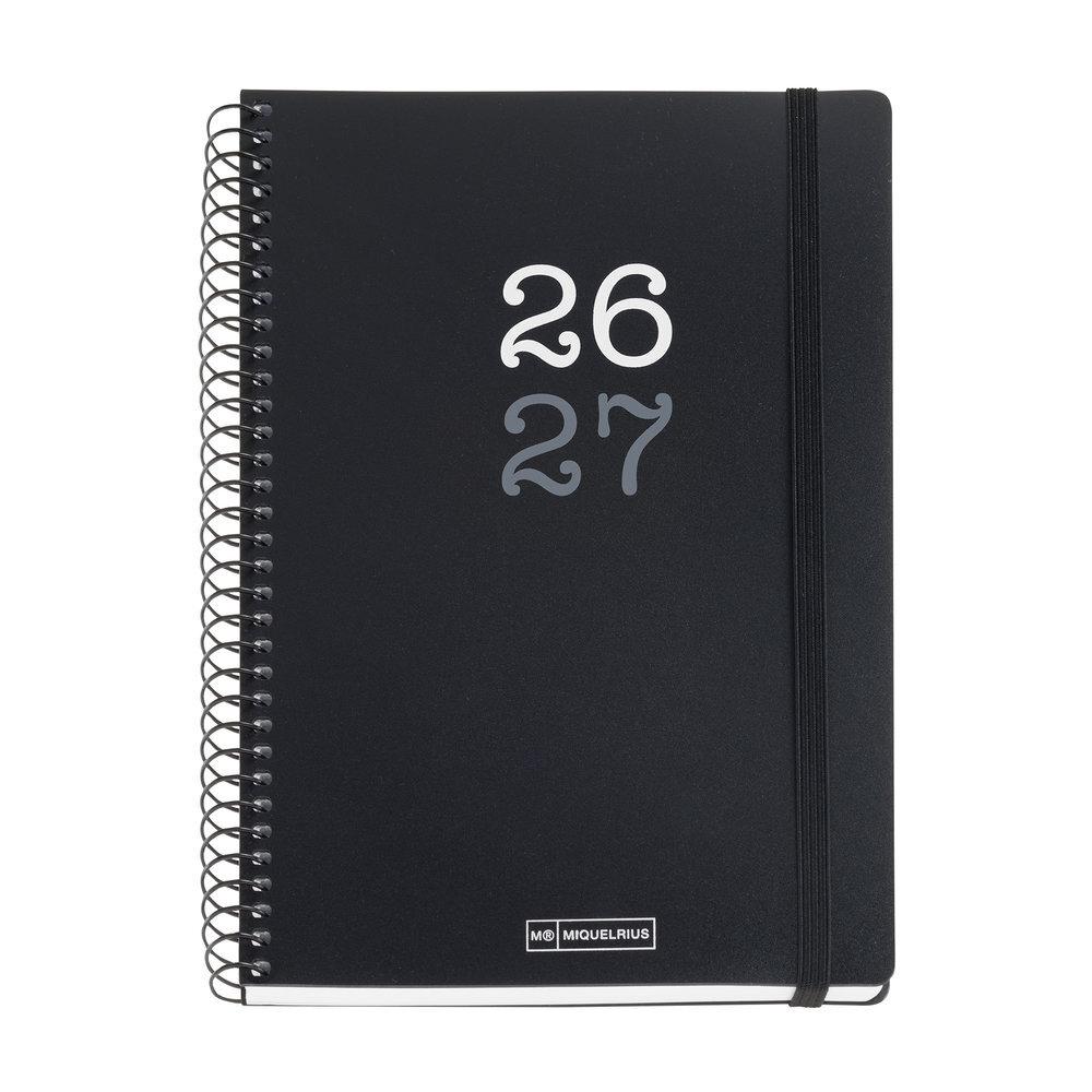 Agenda Miquelrius Escolar 2026-2027 150x213 Dia Pagina Plus College Negro MR21078