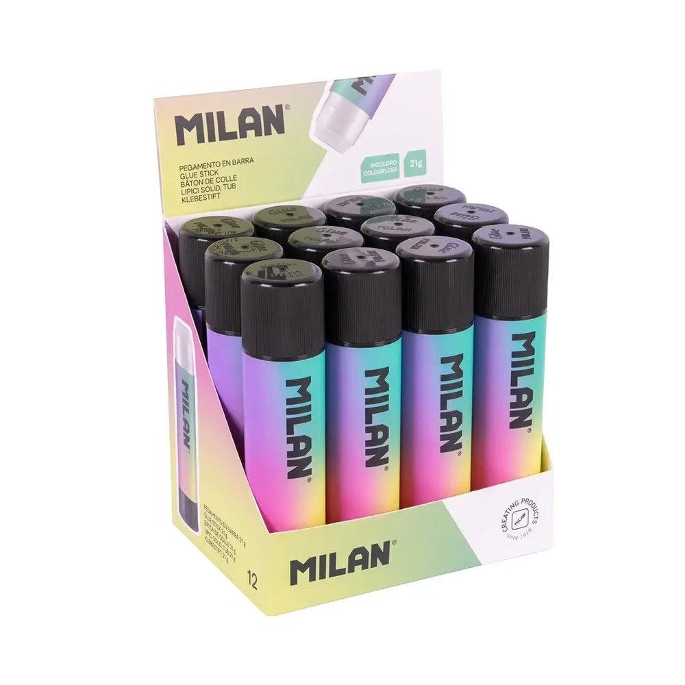 Caja expositora 12 barras de pegamento 21 g. Sunset 4415912SN Milan