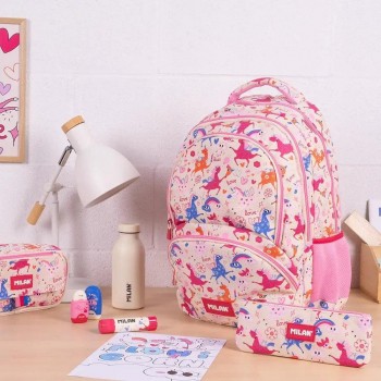 Mochila 4 cremalleras 46,5cm Flowicorn 624604FLC Milan