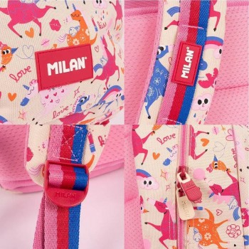 Mochila 4 cremalleras 46,5cm Flowicorn 624604FLC Milan