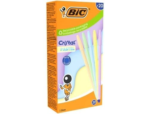 Boligrafo Bic Cristal Pastel surtido Tinta azul 302550