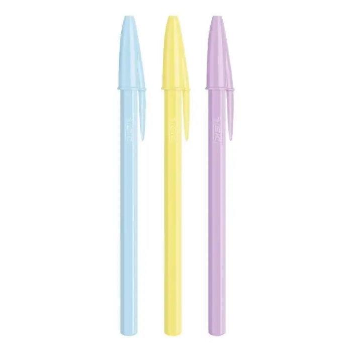 Boligrafo Bic Cristal Pastel surtido Tinta azul B/3 302562