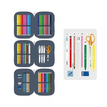 Plumier 3 pisos con contenido Milan Serie 430 azul 081376SNCB