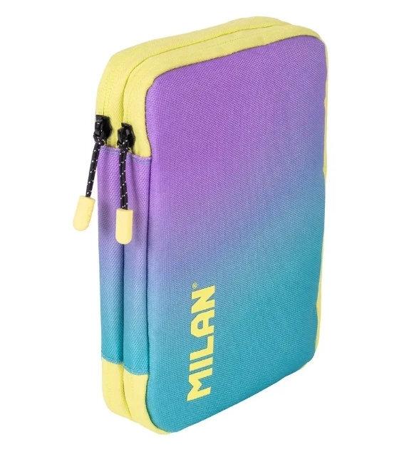 Plumier 2 pisos con contenido Milan Sunset turquesa 081276SN26GR