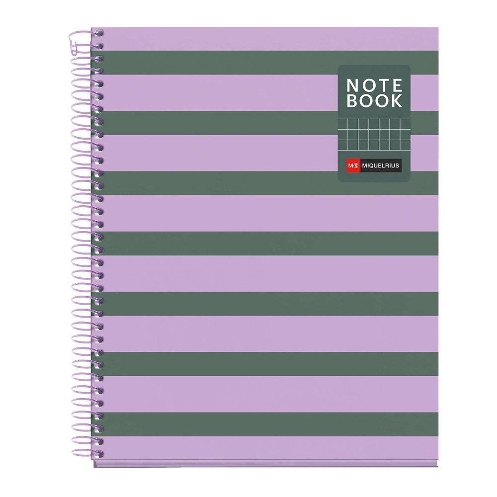 Block MiquelRius A5 80 hojas 5x5 90 gramos Between the lines Ceniza MR4534