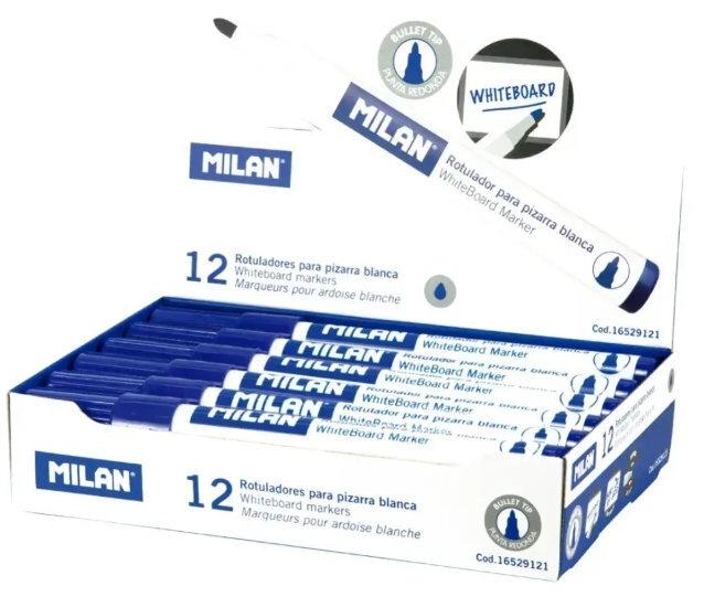 Rotulador pizarra blanca Milan C/12 azul 16529121