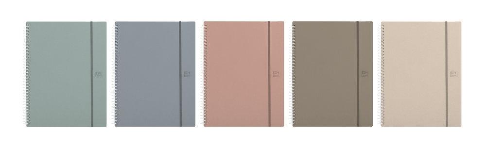 Carpeta espiral 20 fundas Oxford 400207922 A4+ con goma Forest 50% plastico reciclado