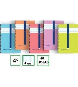 Bloc espiral Eriggan NSCB4 cuarto 40H. cuadrovía 4mm