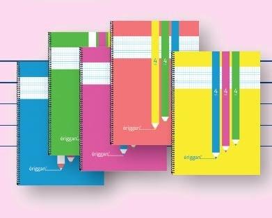 Bloc espiral Eriggan NSFP4 folio tapa plastico surtido 80h 90g cuadrovia 4mm
