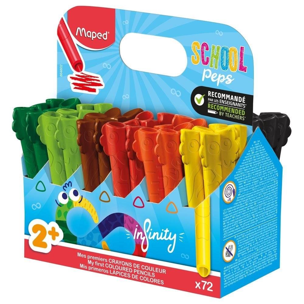 Lapiz Maped Infinity triangulares jumbo caja 72 colores surtidos 864602 Schoolpack