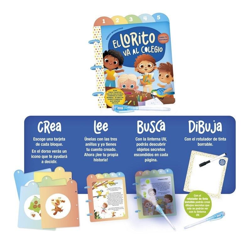 CREA TU CUENTO - EL LORITO VA AL COLEGIO BOA012 IMAGILAND