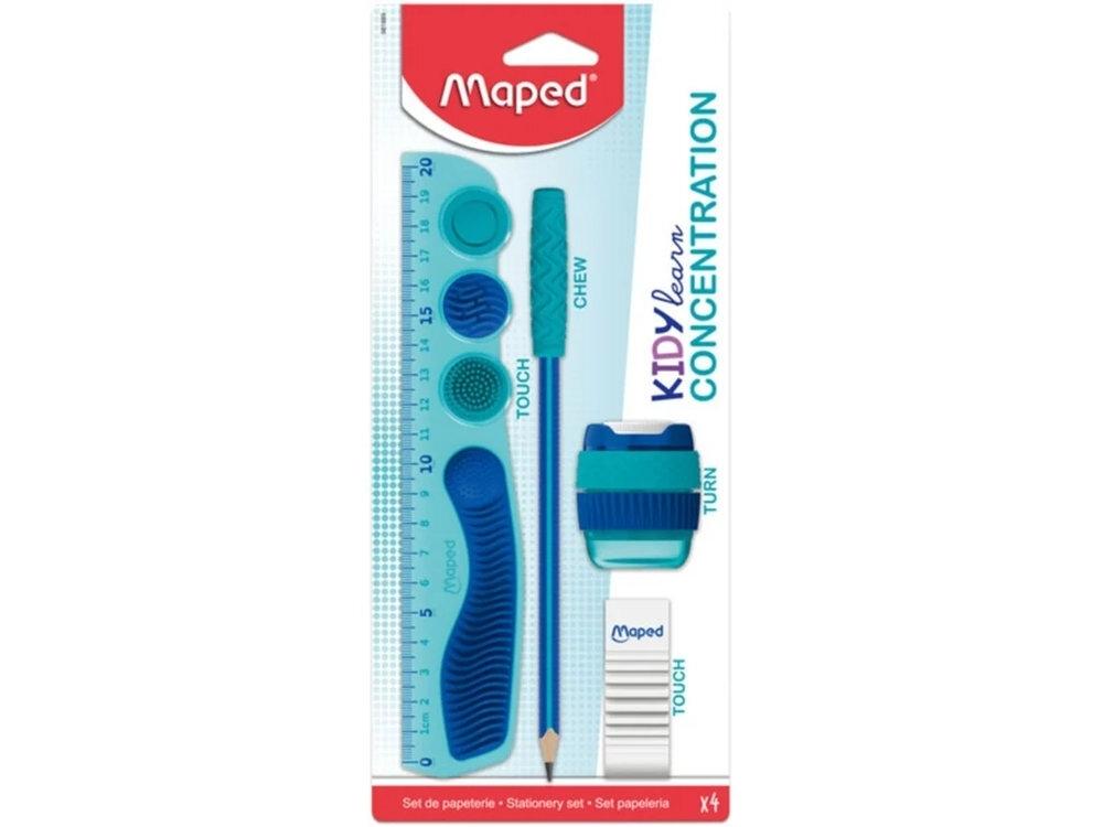 Kit escolar Maped Kidy Learn Concentración 981889 azul