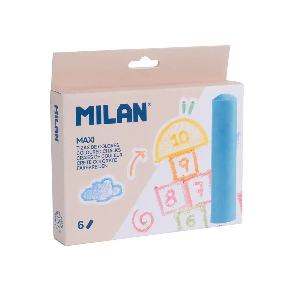 Tiza Milan caja de 6 colores Maxi 249206