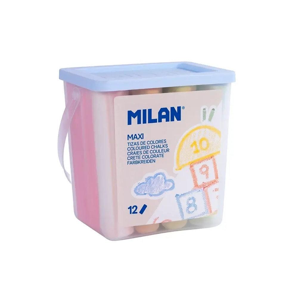 Tiza Milan bote de 12 colores Maxi 249112