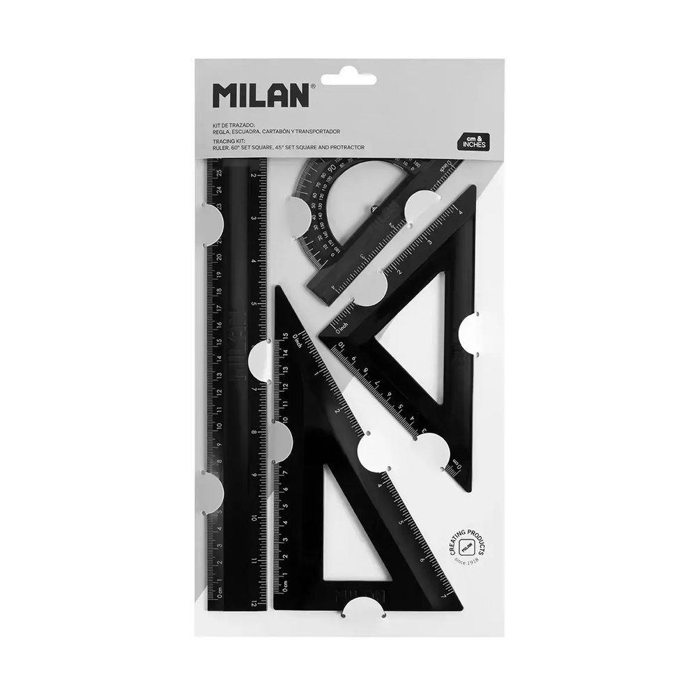 Juego escolar Milan regla 30 359801DWZ Shadow Negro