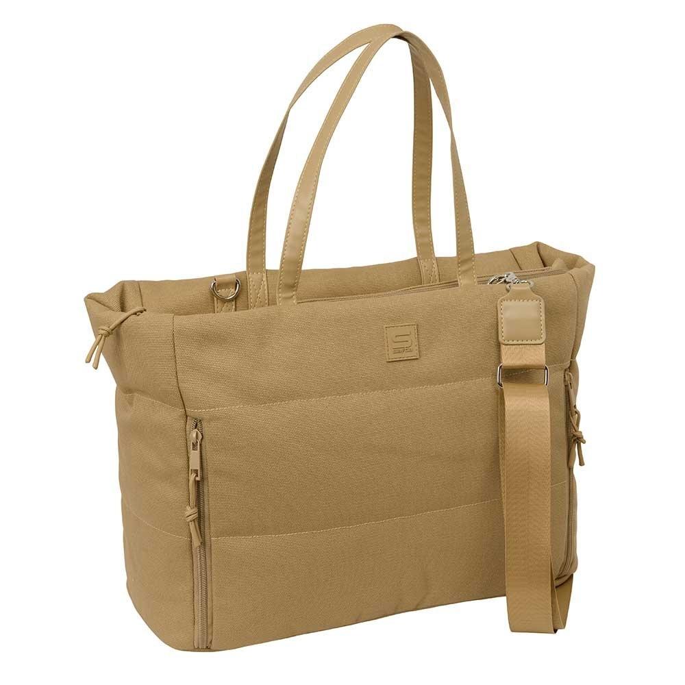 BOLSO CON BOLSILLO PARA PORTATIL 14,1'' SAFTA BASIC ""MARRON"" 642634293