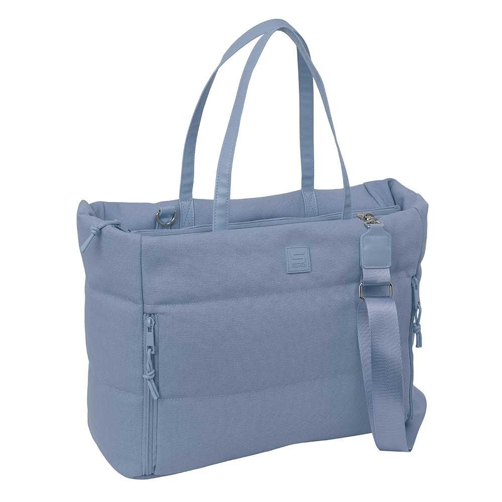 BOLSO CON BOLSILLO PARA PORTATIL 14,1'' SAFTA BASIC ""AZUL AZAFATA"" 642638293