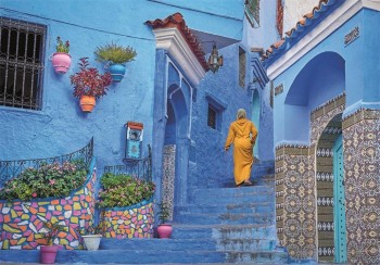Puzzle 500 piezas Calle azul de Chefchaouen 35621 Clementoni
