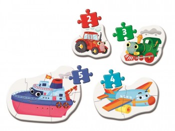 Mi primer puzzle progresivo Medios de transporte 20811 Clementoni