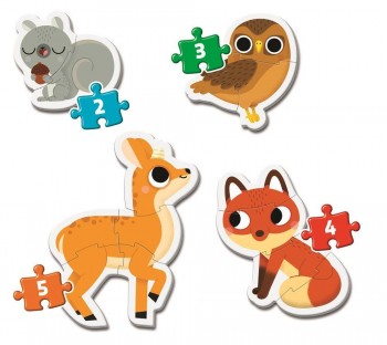 Mi primer puzzle progresivo Animales del bosque 20814 Clementoni