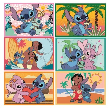Juego de 6 cubos Stitch 40905 Clementoni