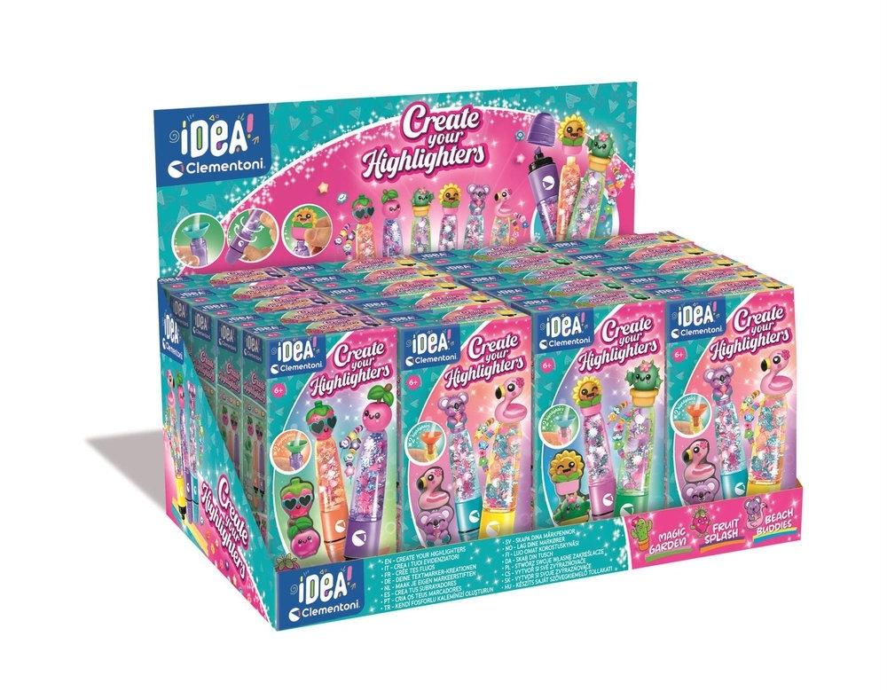 Crea tus fluorescentes Kit para crear 2 fluorescentes surtidos 18398 Clementoni