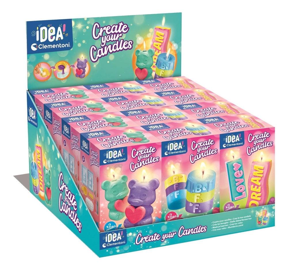 Crea tus velas Kit para crear 2 velas surtidas 18351 Clementoni