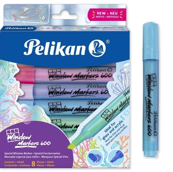 Rotulador Pelikan Tiza Liquida punta biselada 400205347 C/8 surtido Window Marker 600