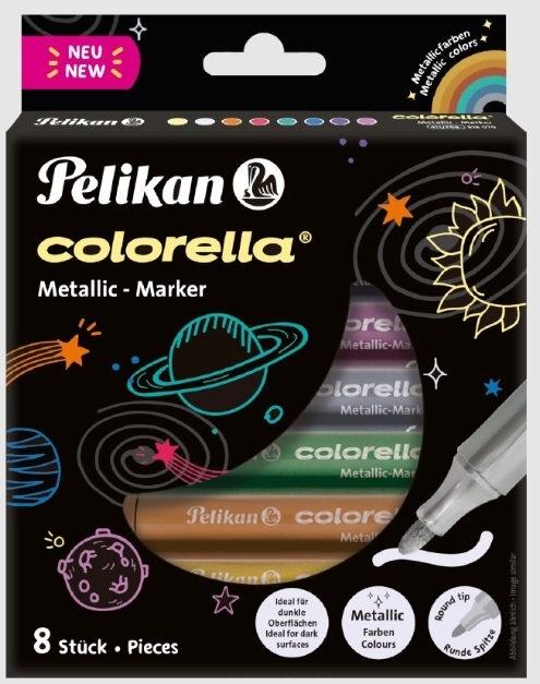 Rotulador Pelikan caja de 8 colorella metallic 300009456