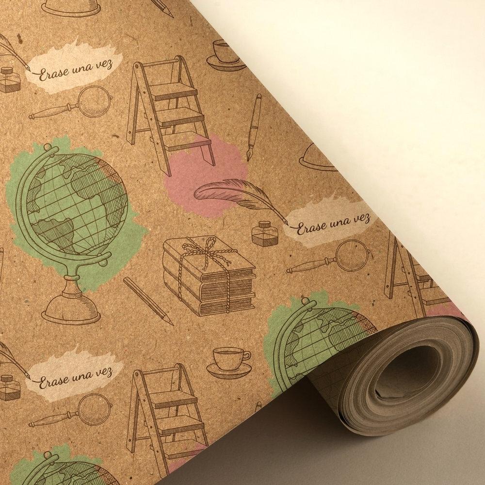 Bobina fantasia kraft 31cm 3150197X Pryse 2kg Libreria vintage