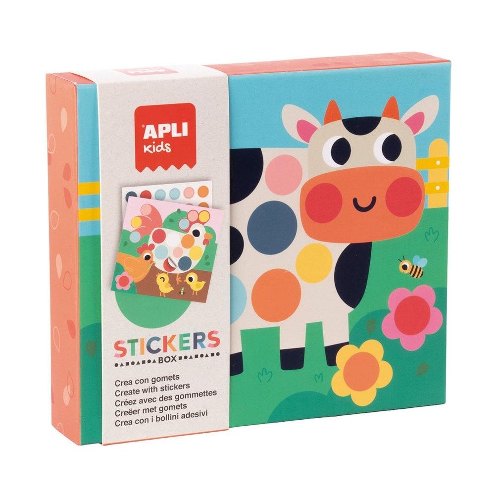 Juego Apli 20594 Gomets geométricos-granja