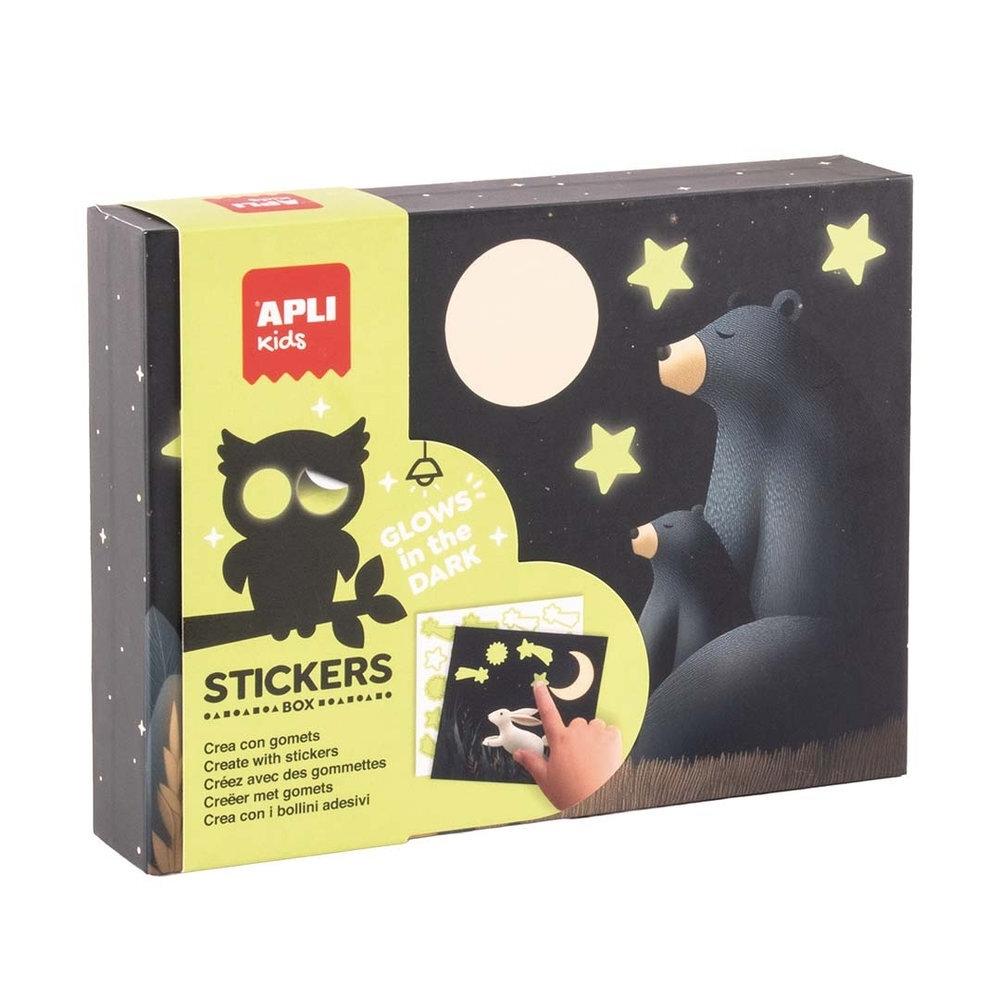 Juego Apli 20680 Gomets Brilla en la oscuridad-Oso