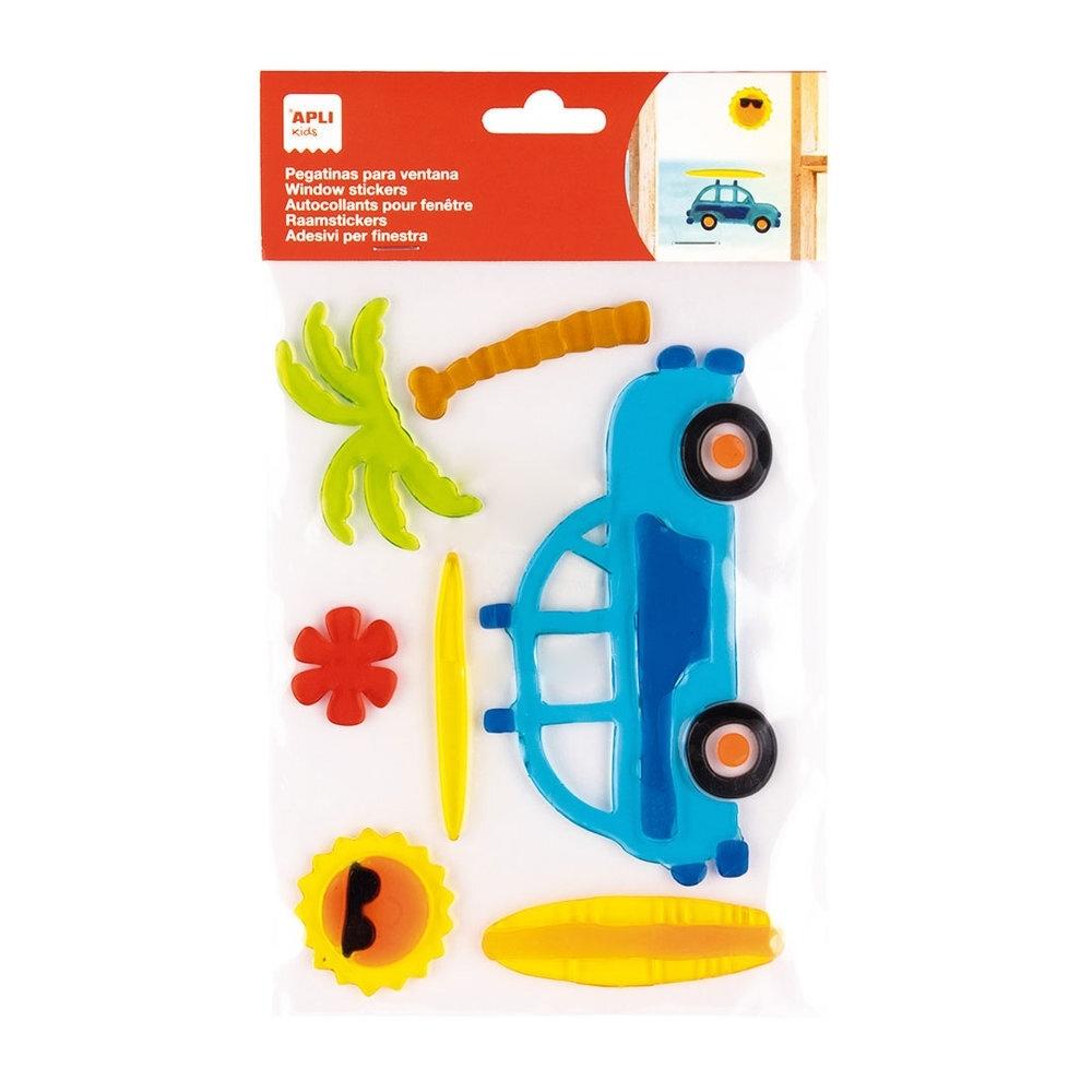 Etiquetas Jelly Gel Apli 20849 para ventanas Playa