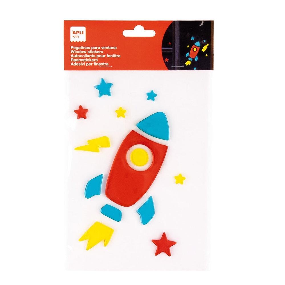 Etiquetas Jelly Gel Apli 20851 para ventanas Cohete