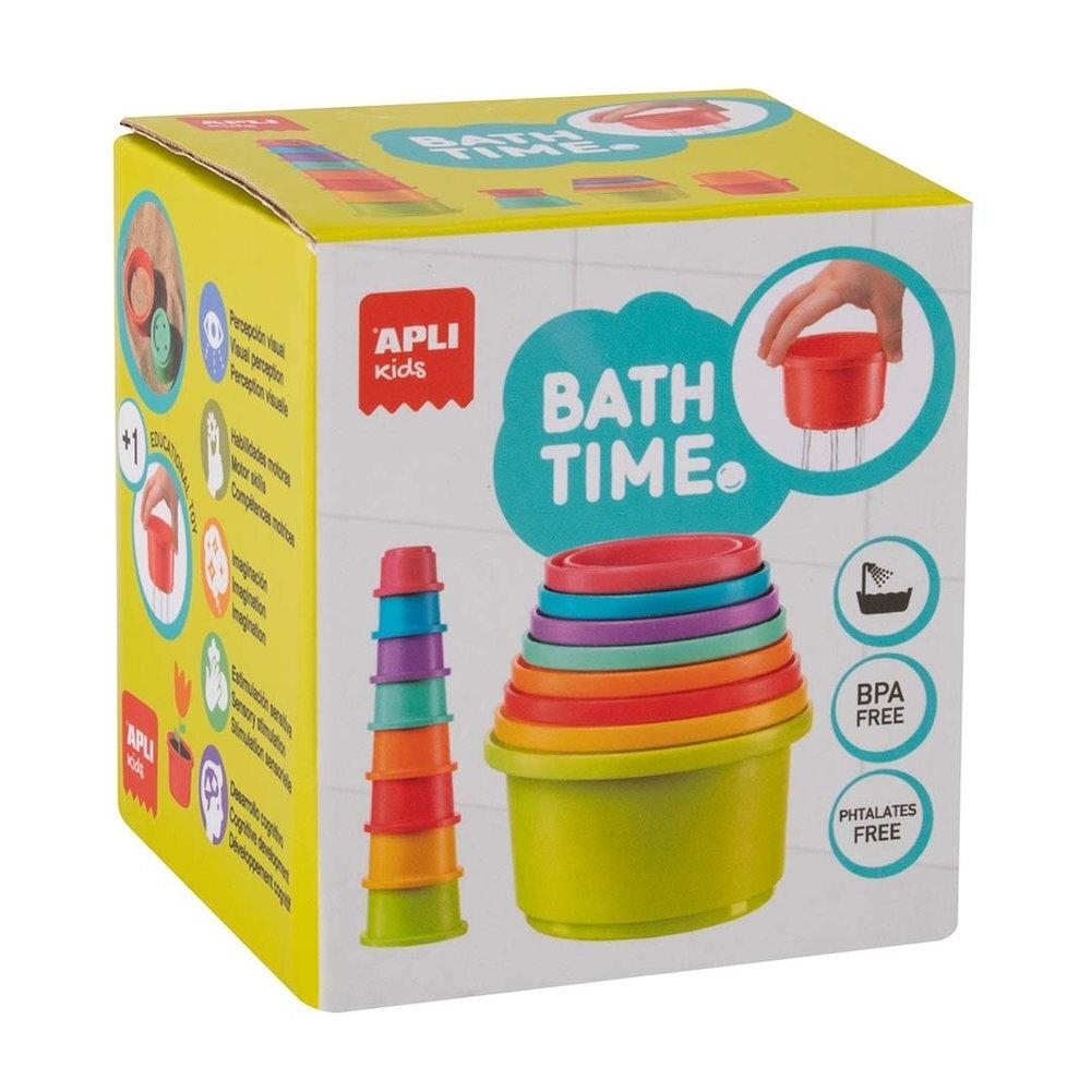 Juego Apli 20671 Bath Time Vasos apilables 8 unidades
