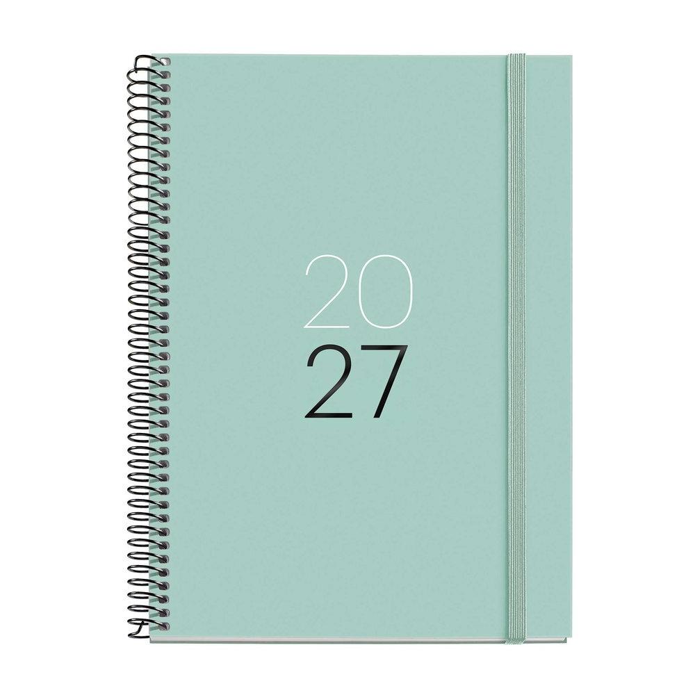 Agenda Miquelrius Anual 2027 155x213 Dia pagina Plus Espiral Calm Aqua MR34660