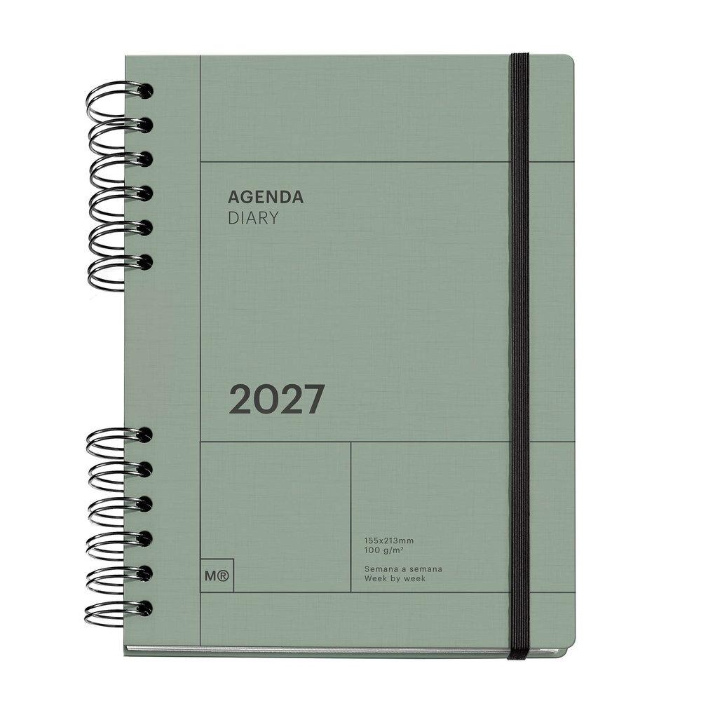 Agenda Miquelrius Anual 2027 160x218 Semana vista Plus Back to Basics Wire Verde MR34644