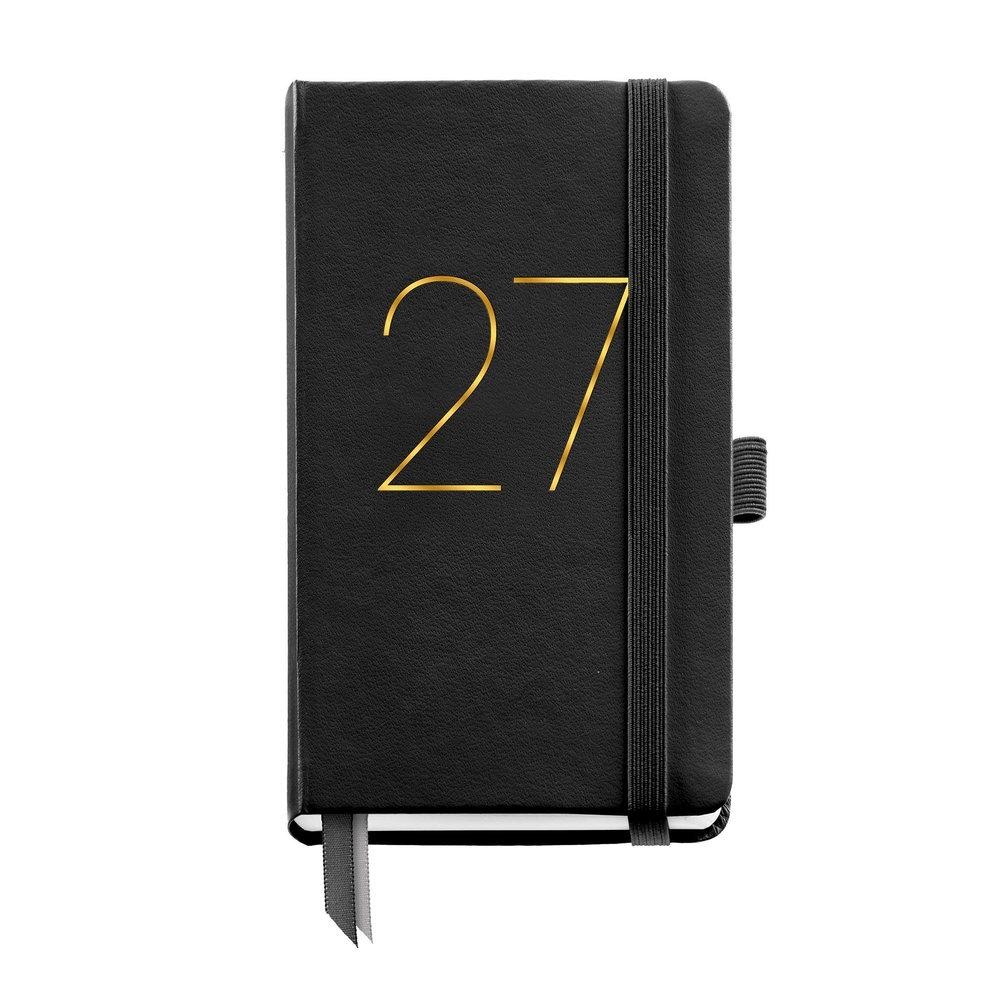 Agenda Miquelrius Anual 2027 90x140 Dia pagina Passport Chester Rigido Negro MR31660