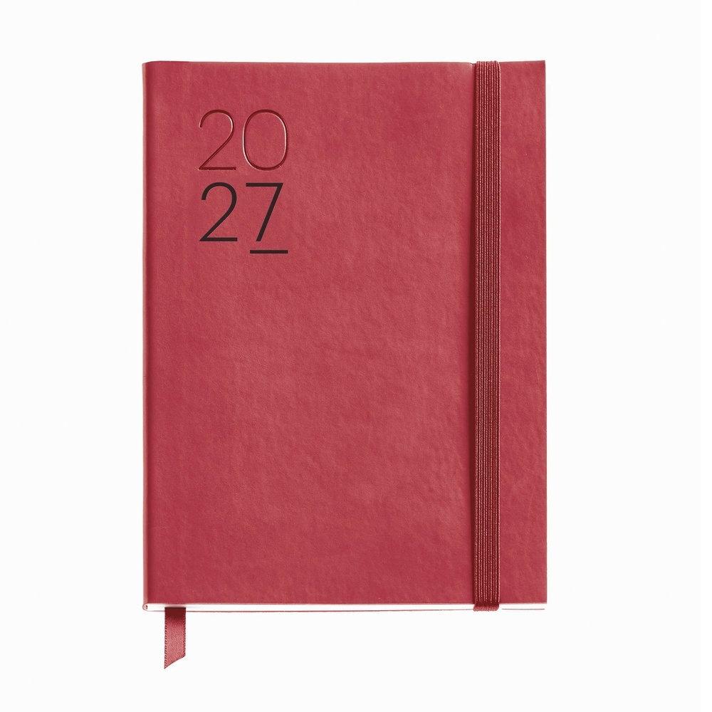 Agenda Miquelrius Anual 2027 122x168 Dia pagina Journal Luxor Flexible Rojo MR33192