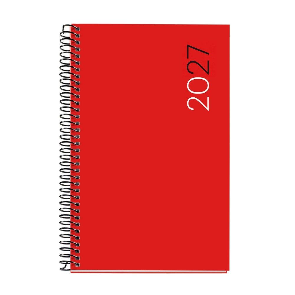 Agenda Miquelrius Anual 2027 117x182 Semana vista Activa Espiral City Rojo MR38551