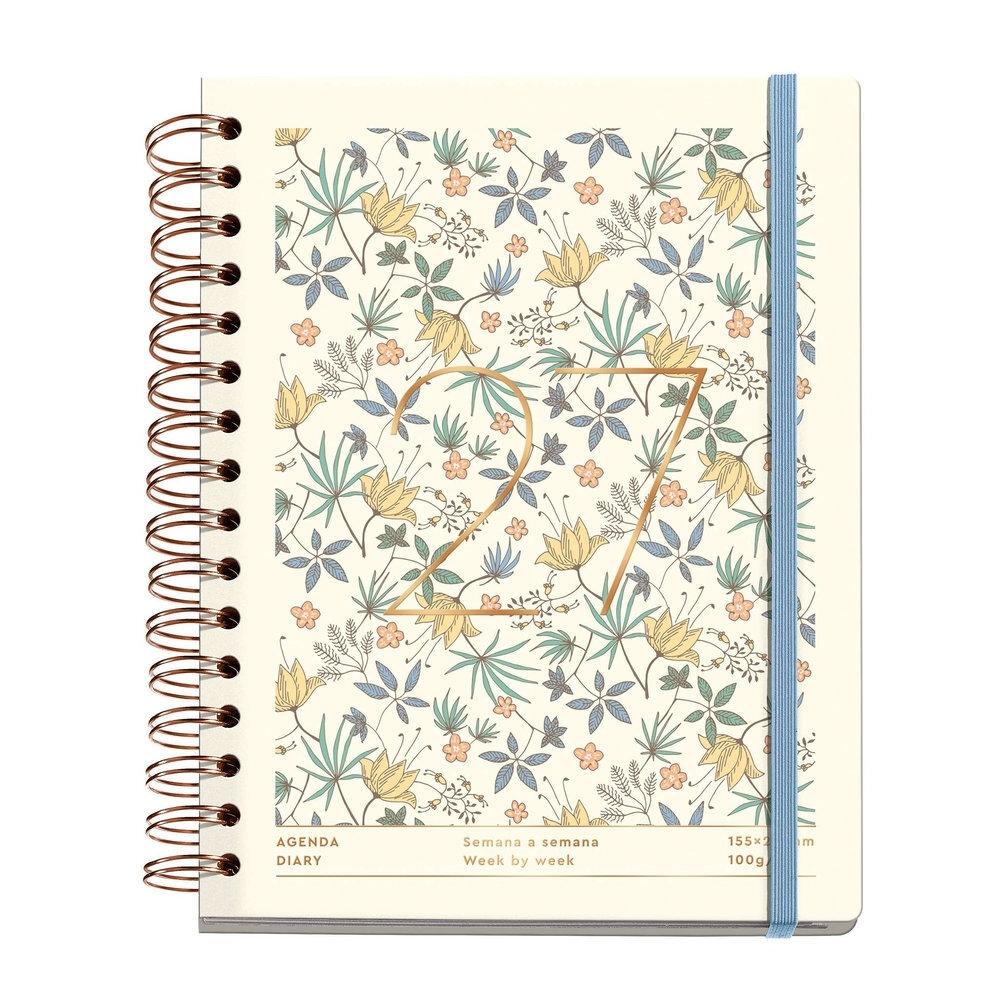 Agenda Miquelrius Anual 2027 160x218 Dia pagina Marguerite Smith Wire Cream MR34821